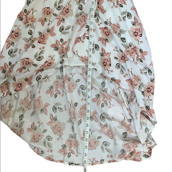 DEX Girls Floral Wrap Style High Low Midi Dress - Picture 9 of 10